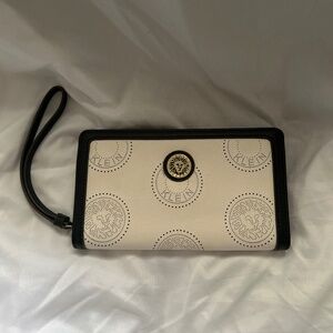 Anne Klein Lion logo-Black/White wristlet -Pre owned